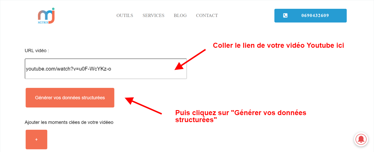 generateur schema markup étape 1