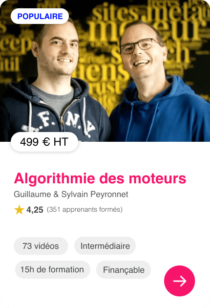 Formation algorithmie des moteurs de recherche