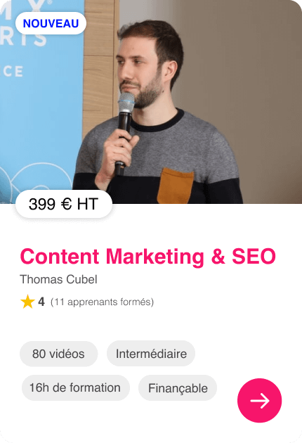 Formation Content Marketing et SEO